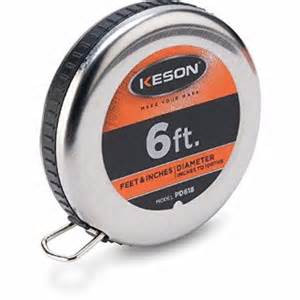 6FT Steel Case Diameter Tape 12/PK