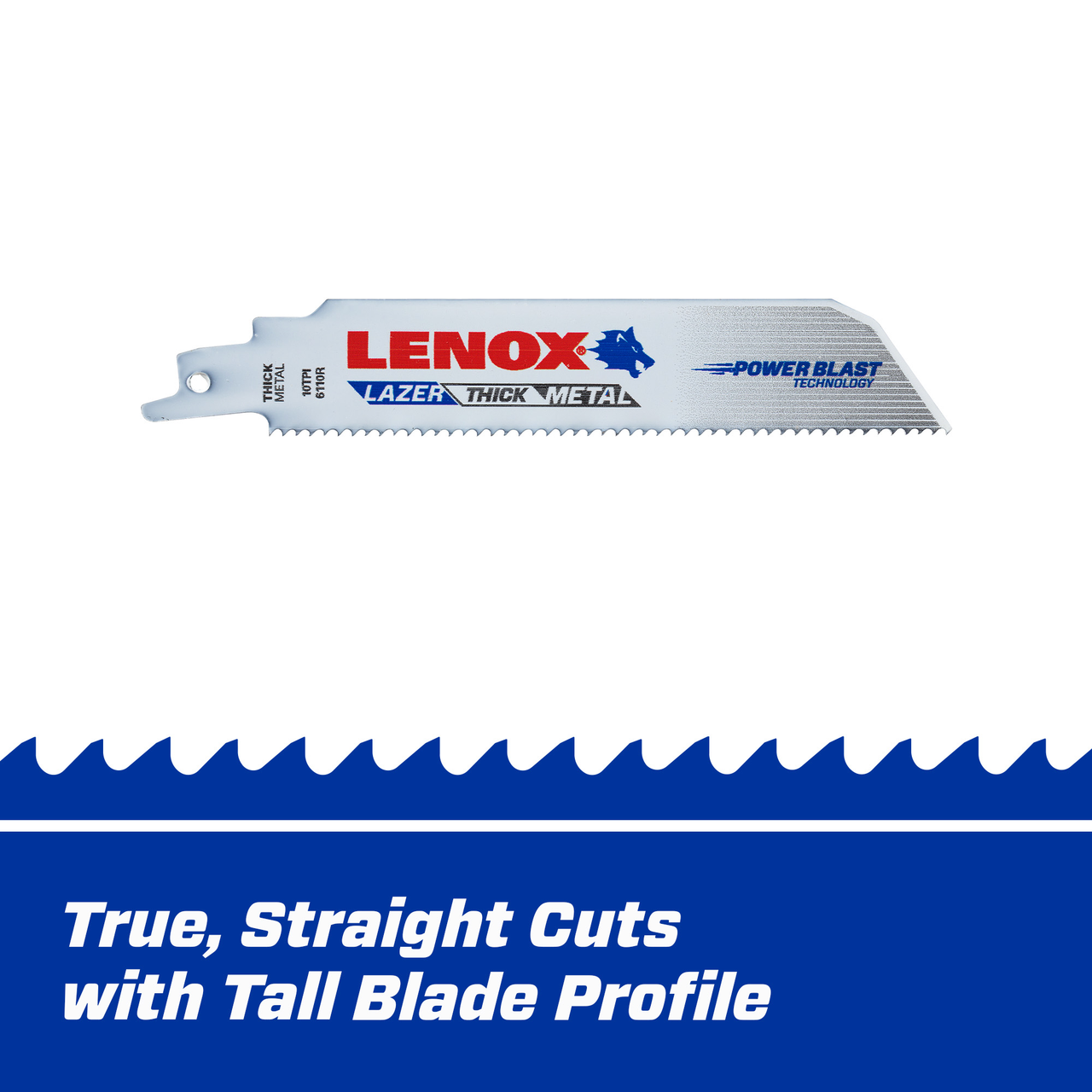 LENOX Lazer Metal Cutting Reciprocating Saw Blade, Bi-Metal, 6-Inch, 10 TPi, 25/Pk