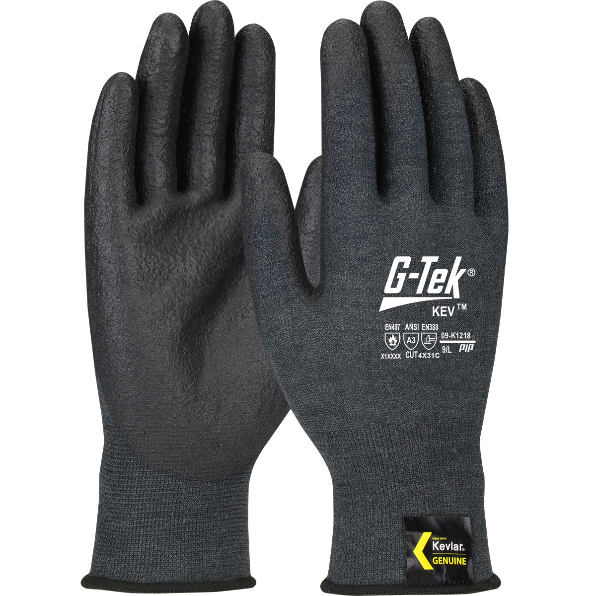 G-Tek® KEV™ 09-K1218  Cut Resistant Gloves, Size 2XL, Gray, ANSI A3
