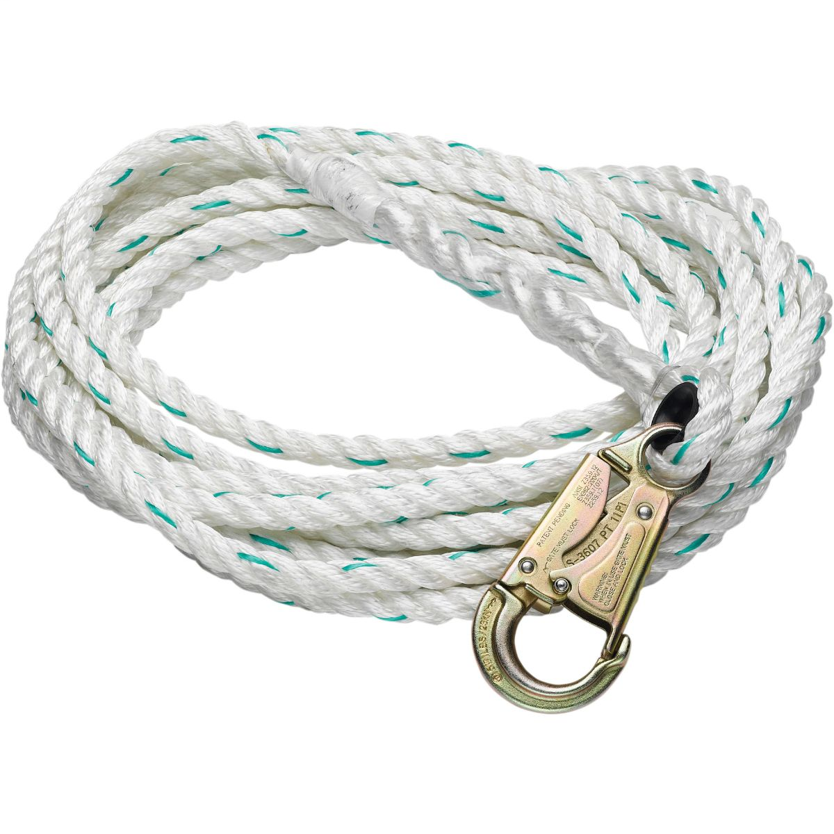 75' Vertical Lifeline - 5/8" Poly Blend Rope, Snap Hook