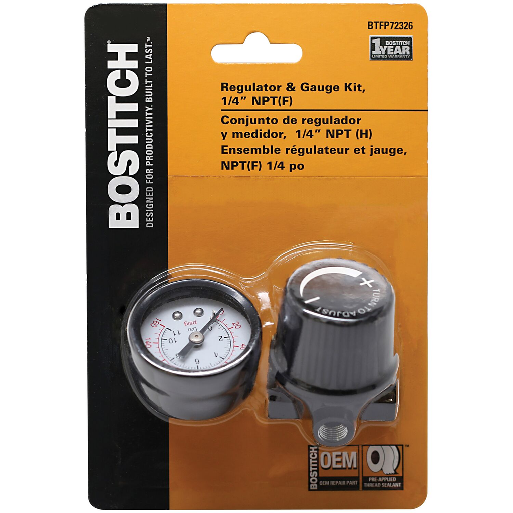 BOSTITCH REG, MINI W/GAUGE, 1/4IN NPT(F) BT