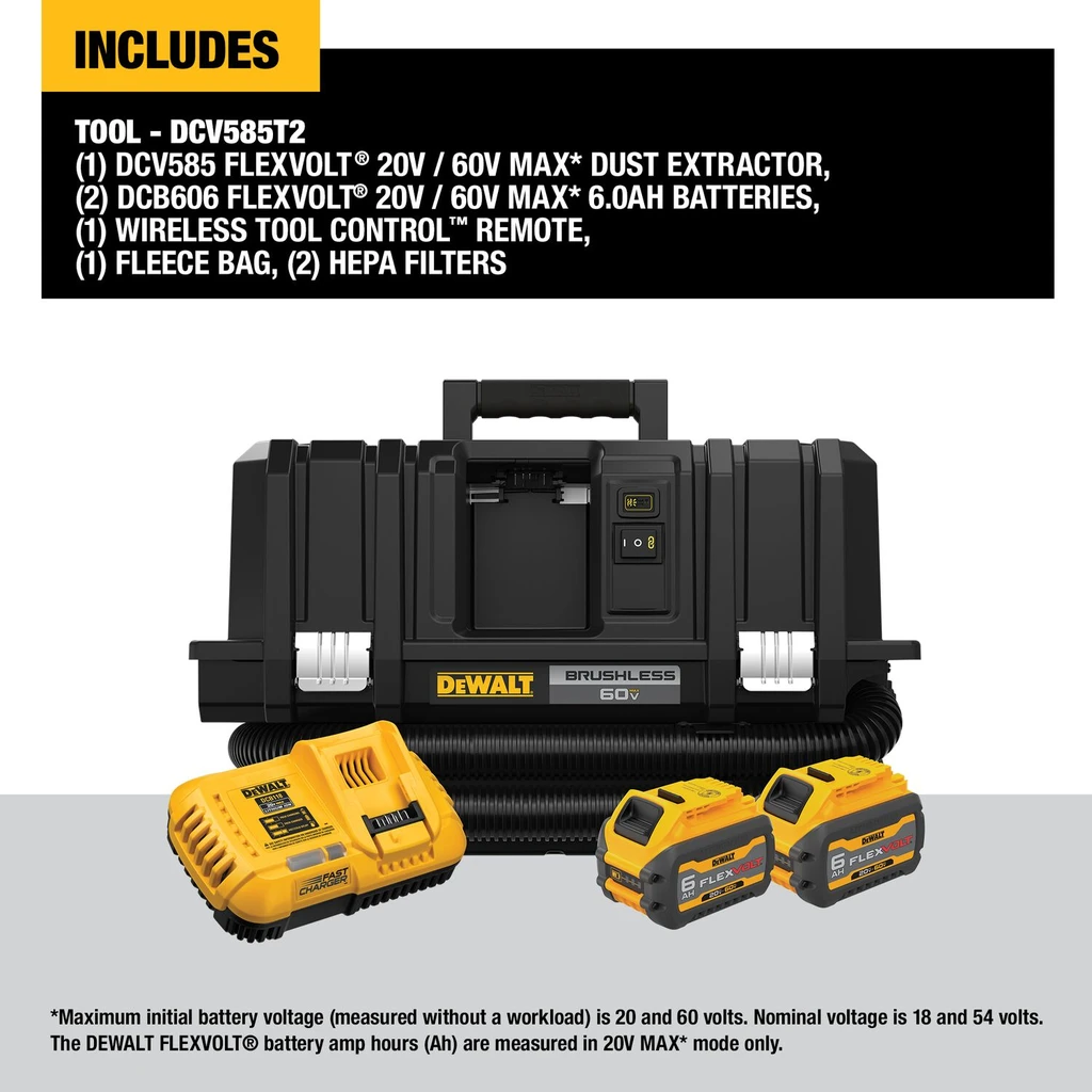 Dewalt FLEXVOLT(R) 60V MAX* Dust Extractor Kit