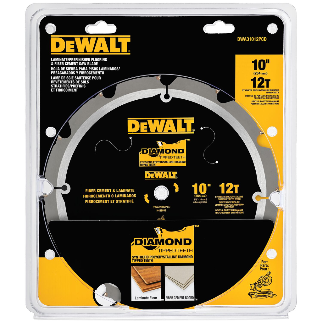 DEWALT 10IN 12T PCD TIPPED LAMINT SAW BLD