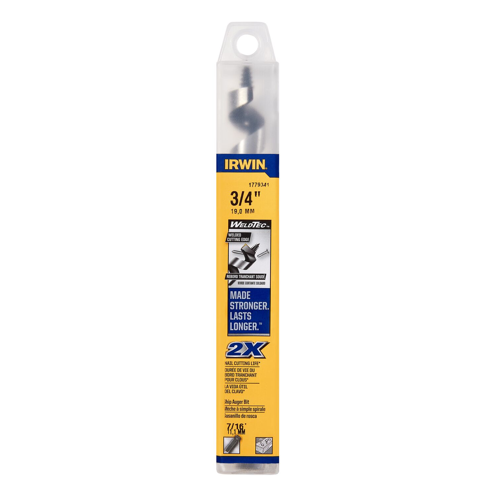 IRWIN 3/4" X 7.5" WELDTEC SHIP AUGER - TUBED