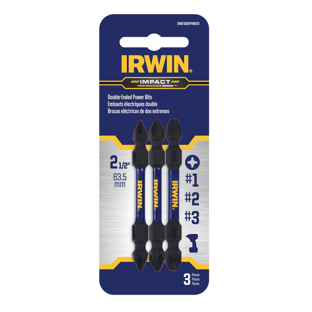 IRWIN IMPACT 2-1/2IN DE PH MIX - 3 PACK