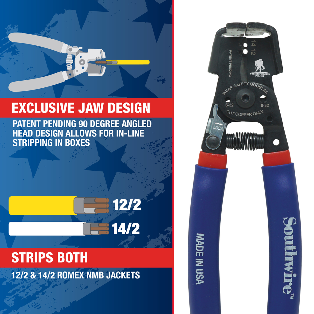 SOUTHWIRE SNM1214HH-US, ROMEX WIRE STRIPPER 12/14