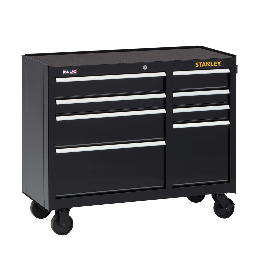 STANLEY 300S 41IN 8DRW CABINET - BLACK