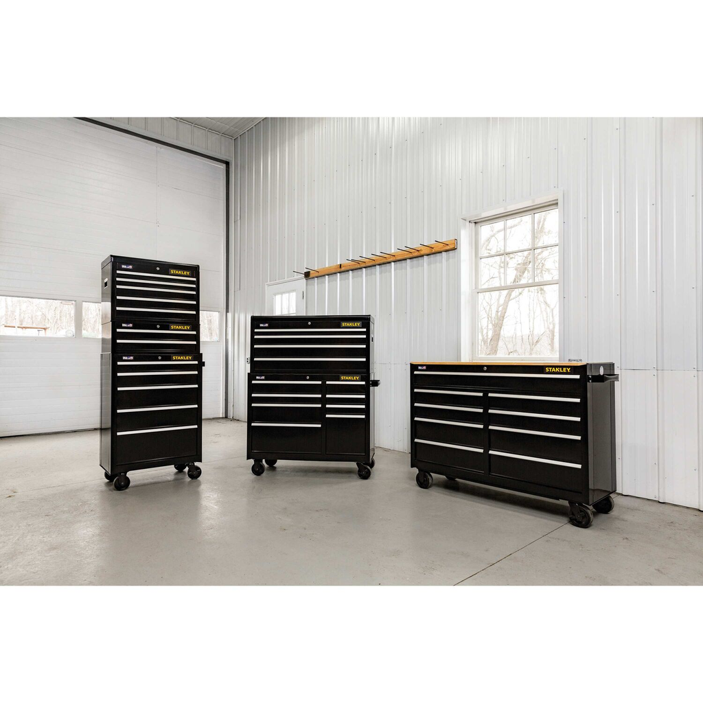STANLEY 300S 41IN 8DRW CABINET - BLACK