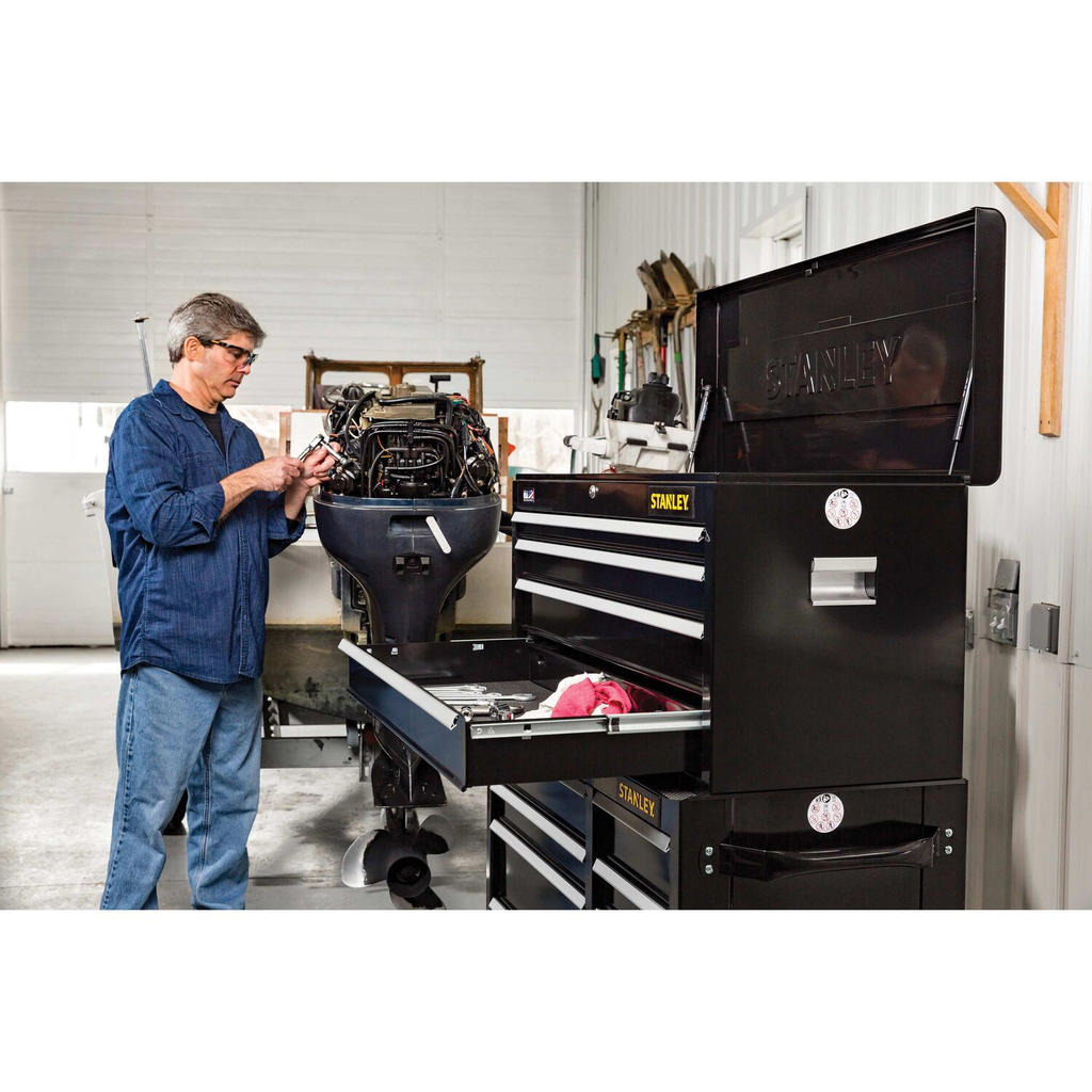 STANLEY 300S 41IN 8DRW CABINET - BLACK