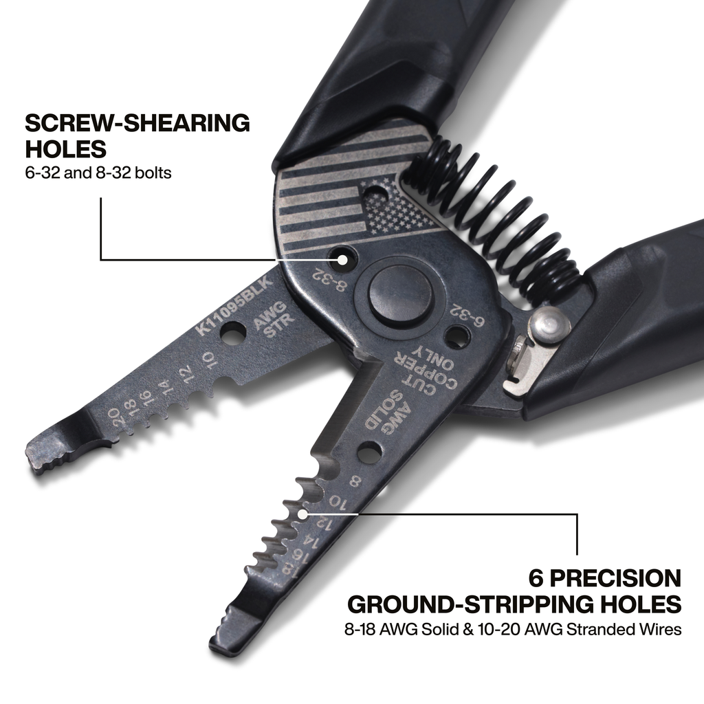 Klein-Kurve® Blackout Wire Stripper / Cutter, 8-20 AWG