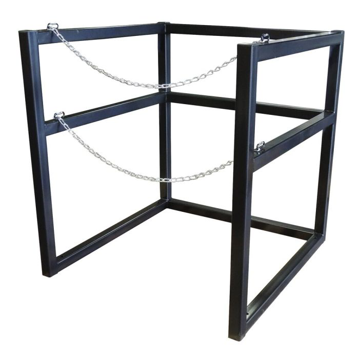 1 Wide by 1 Deep, Cryogenic Gas Cylinder Storage Rack, 1 Cylinder Capacity, 33" Max Diameter, Steel - 35184