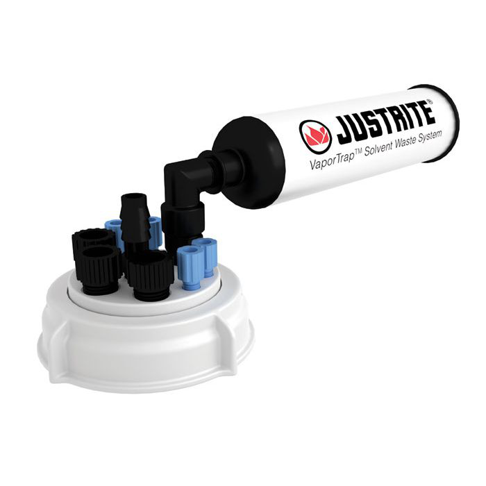 70mm VaporTrap UN/DOT Cap with Filter Kit, 4 Ports 1/8" OD Tubing, 3 Ports 1/4" OD Tubing, 1 port 1/4"or 3/8" Hose Barb - 12835