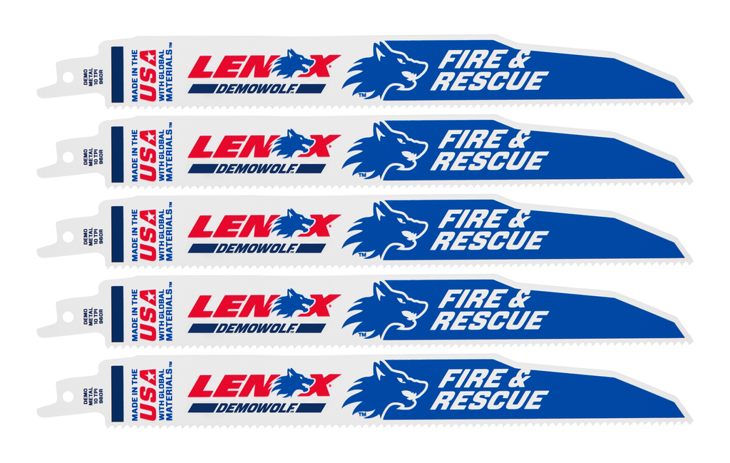 LENOX Demolition Reciprocating Saw Blade With Power Blast Technology, Bi-Metal, 9-Inch, 10 TPi, 5/Pk