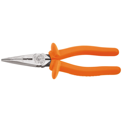 KLEIN 8'' Long Nose Pliers Side Cutting  (P/N D203-8-INS)