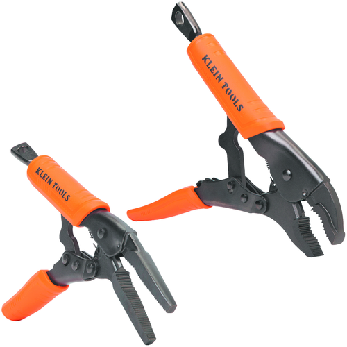 Locking Pliers Set, Curved Jaw 10-Inch, Long Nose 6-Inch, 2-Piece