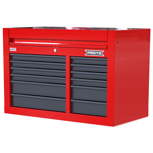 PROTO 42 In 12 Drawer Top Chest Red Gray