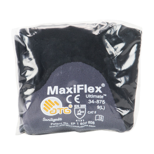 MaxiFlex® Ultimate™ 34-875V  SeamlessGlove Coated, Size L, Gray