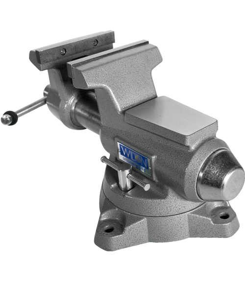 WILTON 855M, Mechanics Pro 5-1/2" Jaw Width, Round Channel Vise with Swivel Base