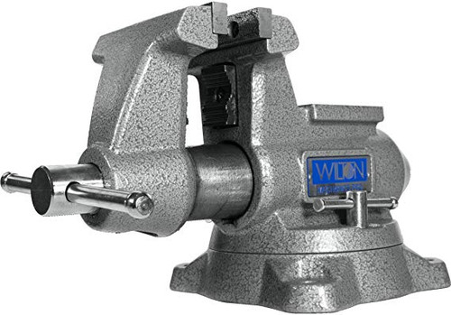 WILTON 855M, Mechanics Pro 5-1/2" Jaw Width, Round Channel Vise with Swivel Base