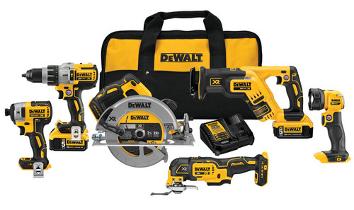DEWALT 20V MAX* XR Brushless Combo Kit, Premium 6-Tool