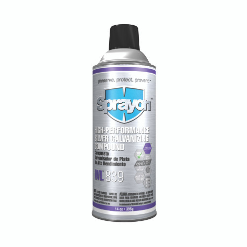 Sprayon® WL839 HIGH-PERFORMANCE SILVER GALVANIZING COMPOUND 14 oz. 12/CS