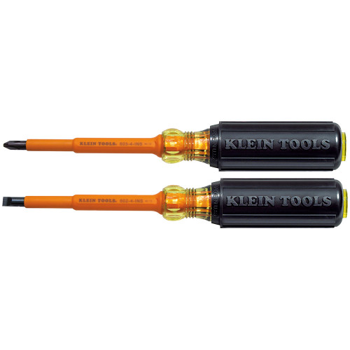 Klein 2-Piece Set of 4" Insulated Screwdrivers