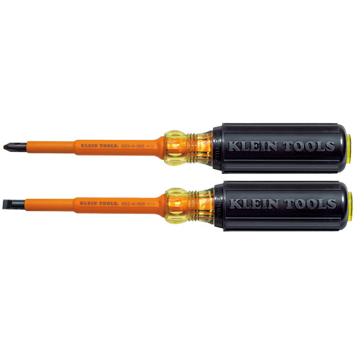 Klein 2-Piece Set of 4" Insulated Screwdrivers