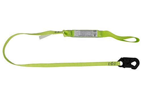 SafeWaze Arc Flash 6' Energy Absorbing Lanyard: Dielectric Snap Hook, Soft Loop
