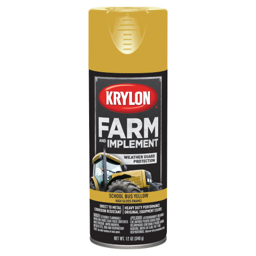 Krylon® Farm & Implement Paint Aerosol School Bus Yellow (Transport Yellow) 12 oz. 6/CS