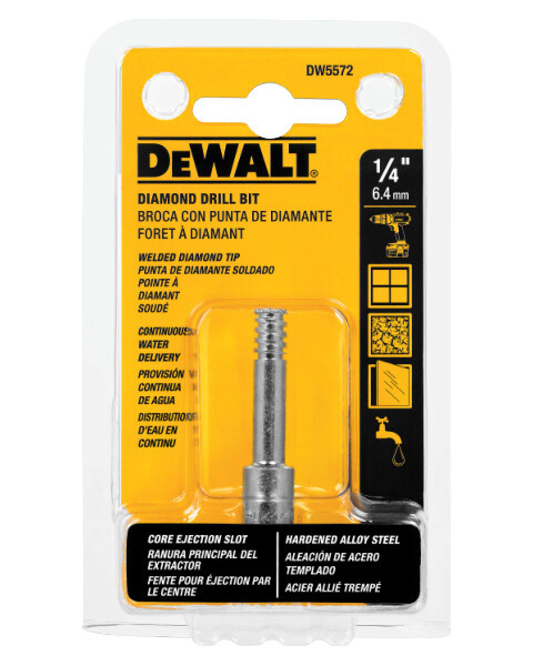 DEWALT Tile Drill Bit, Diamond Tip, 1/4-Inch