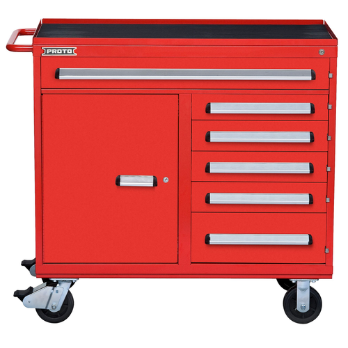 PROTO 45In Wrkstn 6 Drw 1 Shelf Red