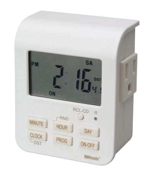 Woods TIMER, INDOOR 7 DAY DIGITAL 2 OUTLET 3C 4/BX