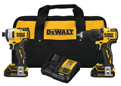 DEWALT ATOMIC 20V MAX* Brushless Cordless 1/2 in. Hammer Drill/Driver and 1/4 in. Impact Driver Combo Kit