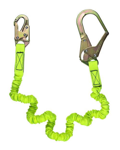 SafeWaze PRO 6' Stretch Internal Energy Absorbing Lanyard: Rebar Hook
