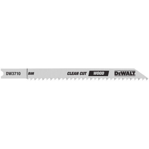 DEWALT 4" 6 TPI U- Shank Fast Rough Wood Cutting Cobalt Steel Jig Saw Blade  (P/N DW3710-5)