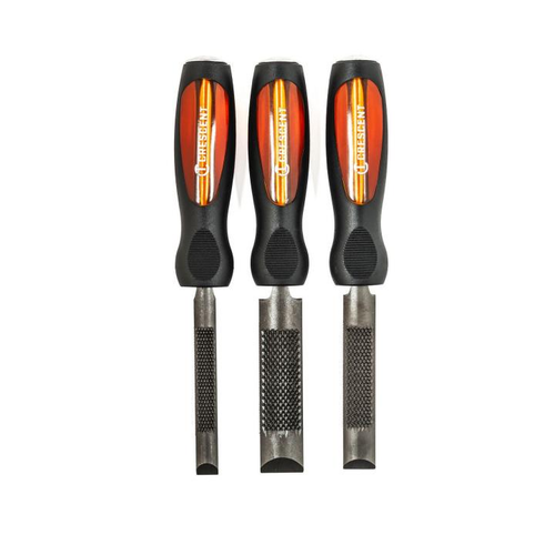 CHISEL RASP SET,3PC,COMOLD HANDLE
