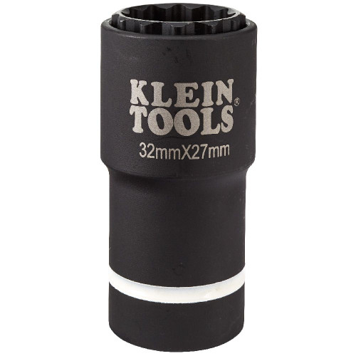 Klein 2-in-1 Metric Impact Socket, 12-Point, 32 x 27 mm