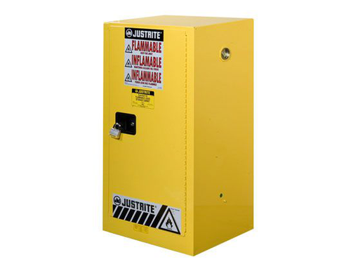15 Gallon, 1 Shelf, 1 Door, Manual Close, Flammable Cabinet, Sure-Grip® EX Compac, Yellow - 891500