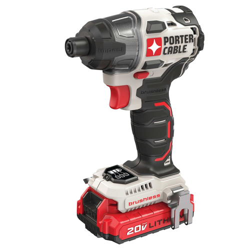 PORTER CABLE 20V MAX 1/4IN BRUSHLESS IMPACT DRIVER