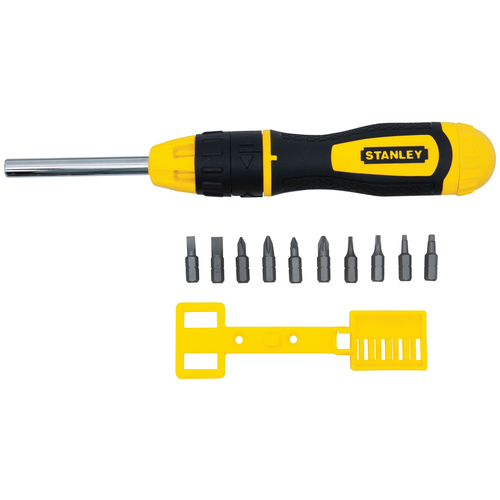 STANLEY® MULTI-BIT RATCHETING SCREWDRIVER - 10 BITS