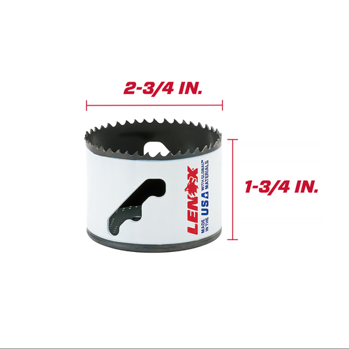 LENOX Bi-Metal Speed Slot Hole Saw With T3 Technology, 2-3/4"
