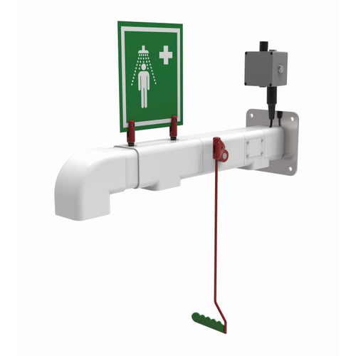 Wall Mount, Freeze Protected Hughes Drench Shower, Stainless Steel Pipe, 120V - H2GS-1H