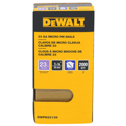 23GA PIN NAIL, 1-3/8IN, 2K PACK