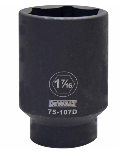 DEWALT 6 Pt 1/2" Deep Drive Impact Socket 1-7/16In SAE