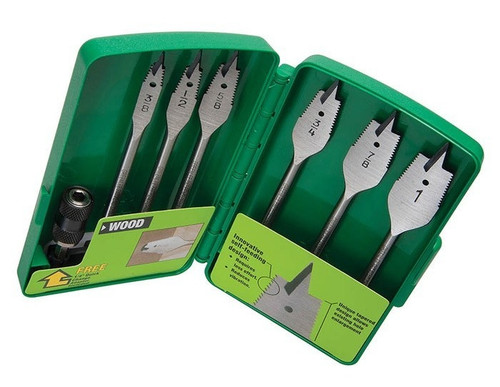 GREENLEE 6-Piece Self-Feeding Spade Bit Set, 3/8" - 1"