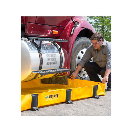 8' x 8' x 8", 398 Gallon Spill Capacity, Folding Spill Containment Berm, Rigid-Lock QuickBerm® Lite, Yellow - 28378