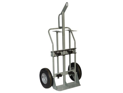 Double Cylinder Hand Truck With Hoist Ring, 16" Pneumatic Wheels - 35034