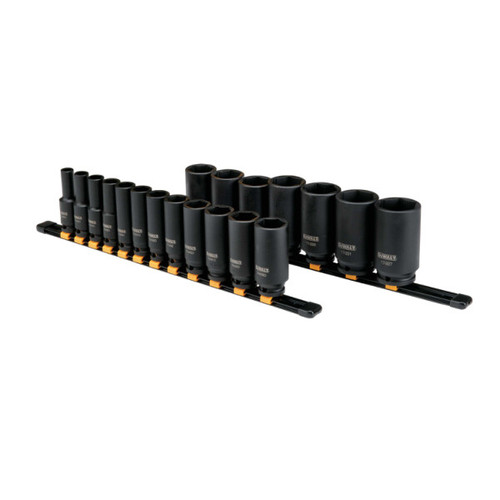 DEWALT 19 Piece 1/2 in Drive Deep Impact Socket Set 6 PT