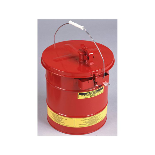 5 Gallon Portable Steel Mixing Tank, Removable Cover with Flame Arrester, Self-Close Spout, Red - 27705