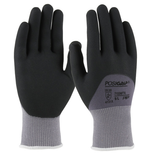 PosiGrip® 715SNFTK  SeamlessGlove Coated, Size L, Gray